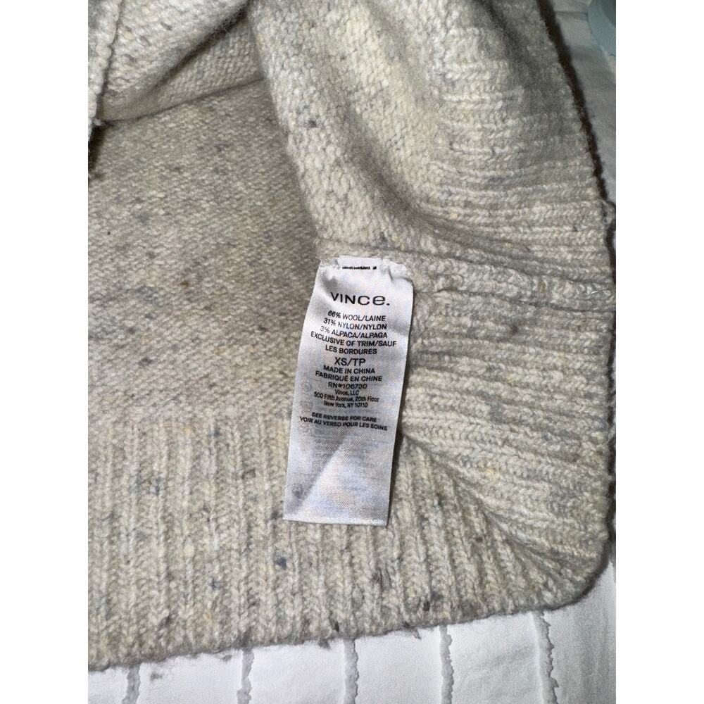 Vince Alpaca Wool Blend Funnel Neck Sweater Women's XS Quiet Luxury Timeless - Picture 6 of 16
